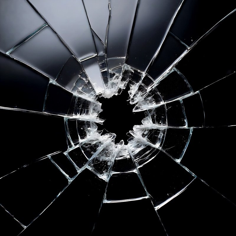 Cracked Glass Surface Cracked Glass Shattered