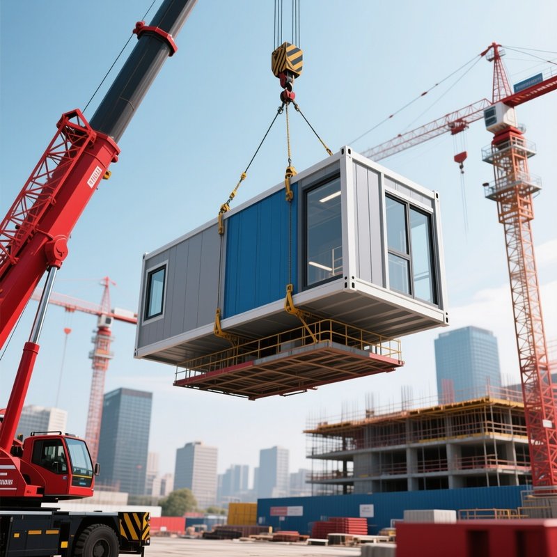 Crane Lowering Prefabricated Module Image