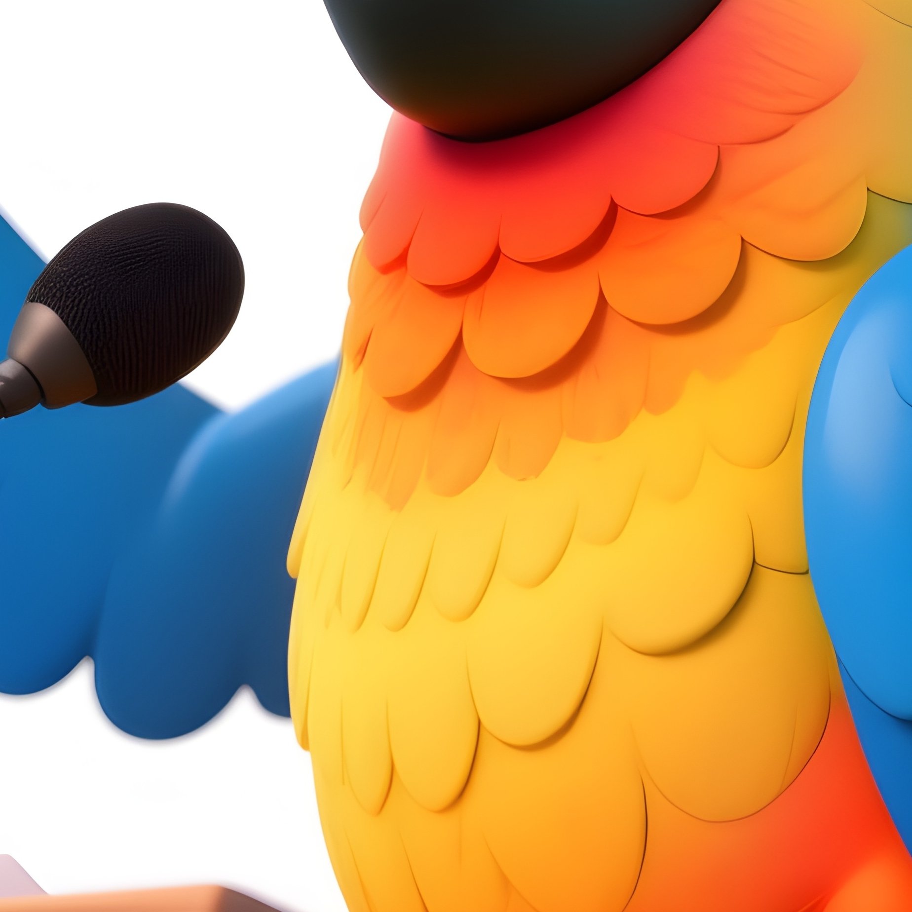 Crazy Animal Parrot Motivational Speech Podium 1 - Full Resolution Quality Preview