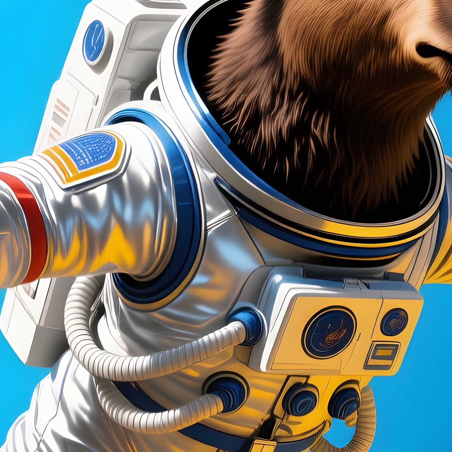Crazy Astronaut Moose Saturn - Full Resolution Quality Preview