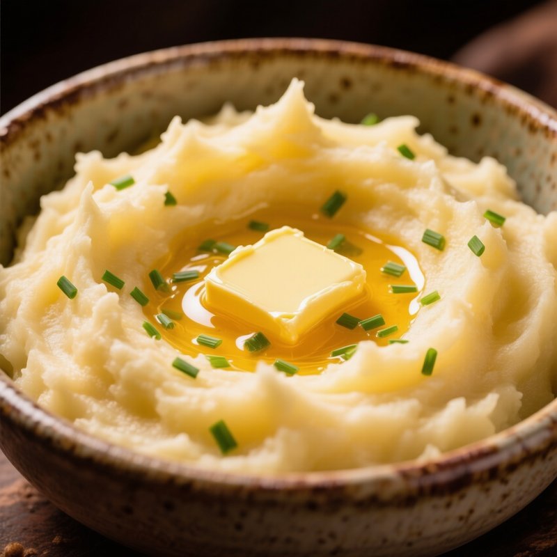 Creamy Mashed Potatoes With Butter And Chives