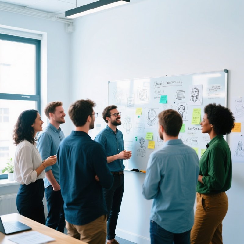 Creative Agency Team Working Scene