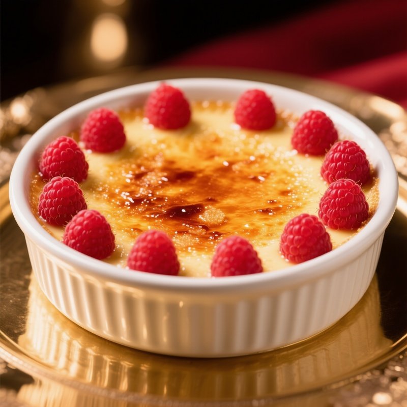 Crème Brûlée With Raspberries
