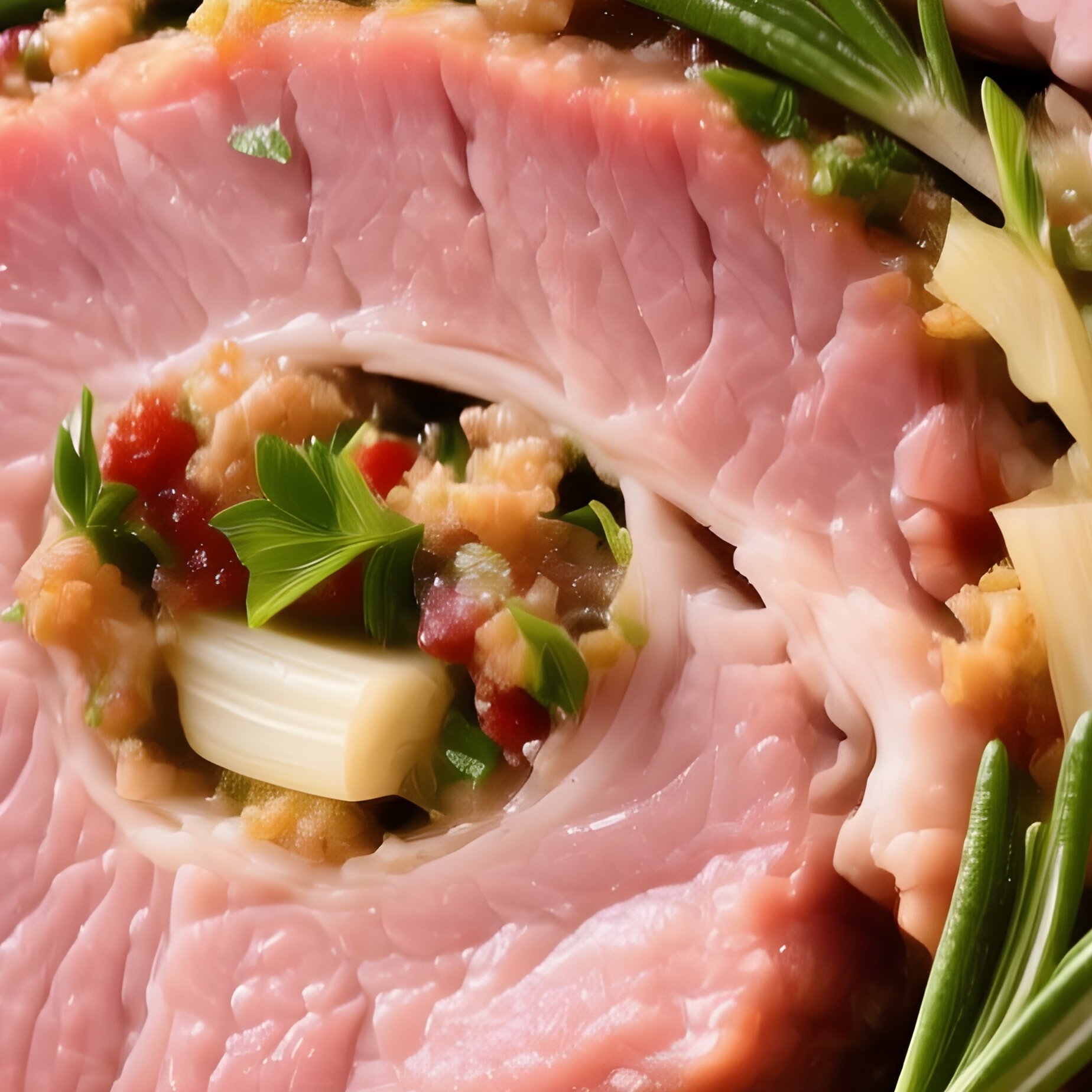 Cross Section Of Rolled Italian Porchetta Roast - Full Resolution Quality Preview