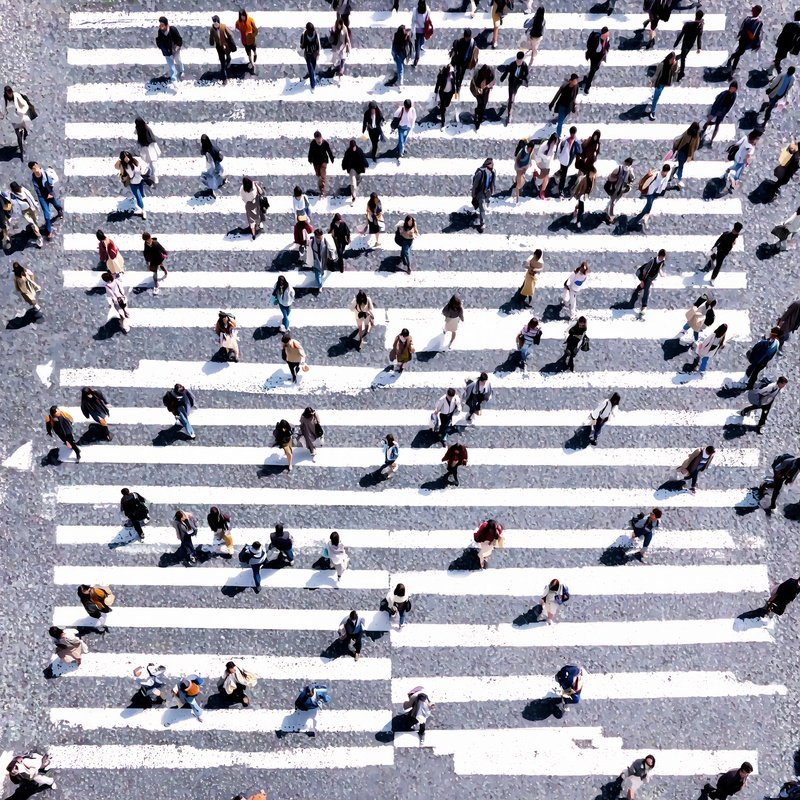 Crowd Of People Crossing A Street Crowd Pedestrian