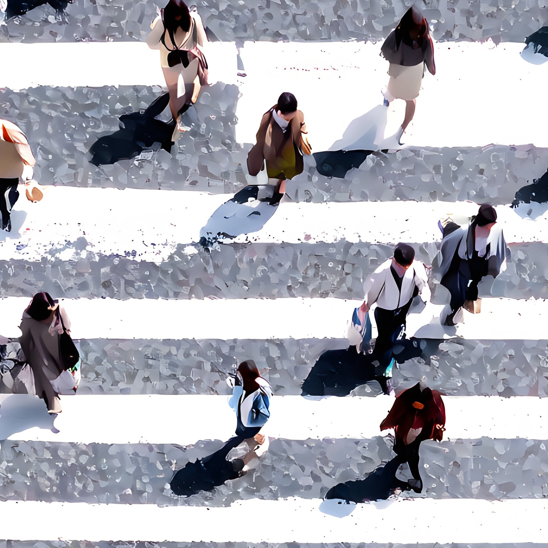Crowd Of People Crossing A Street Crowd Pedestrian - Full Resolution Quality Preview