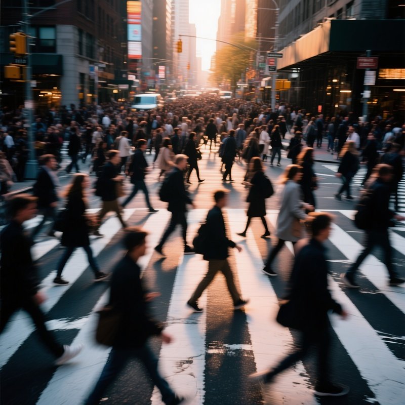 Crowd Of People Crossing A Street Crowd Urban Life