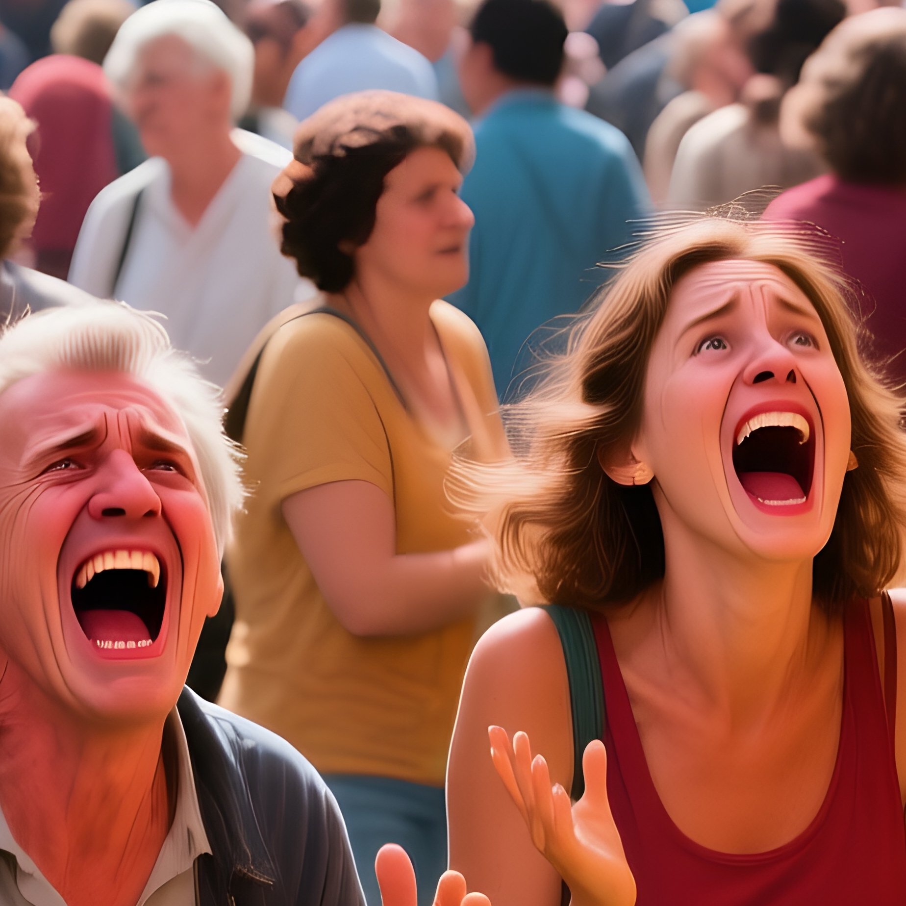 Crowded Marketplace At Noon - Full Resolution Quality Preview