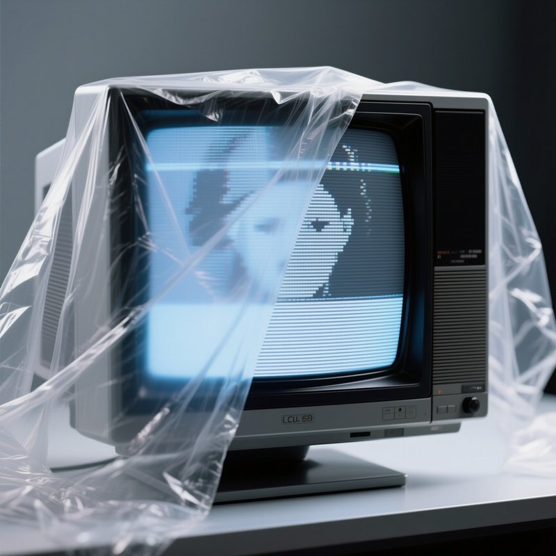 Crt Monitor Filter Plastic Screen Over Lcd