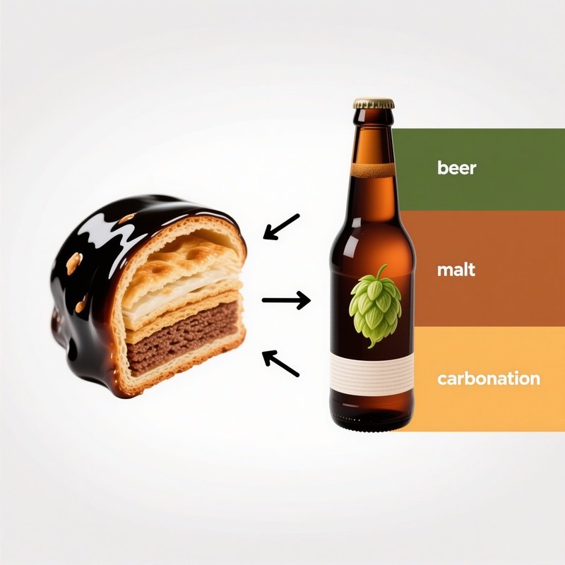 Crunch Glaze Beer Pairing Technical Illustration