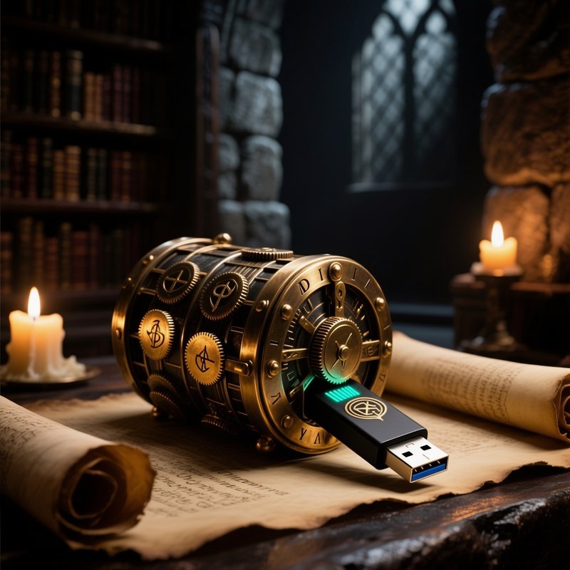 Cryptex Drive Da Vinci Code Style Cylinder Usb Stick