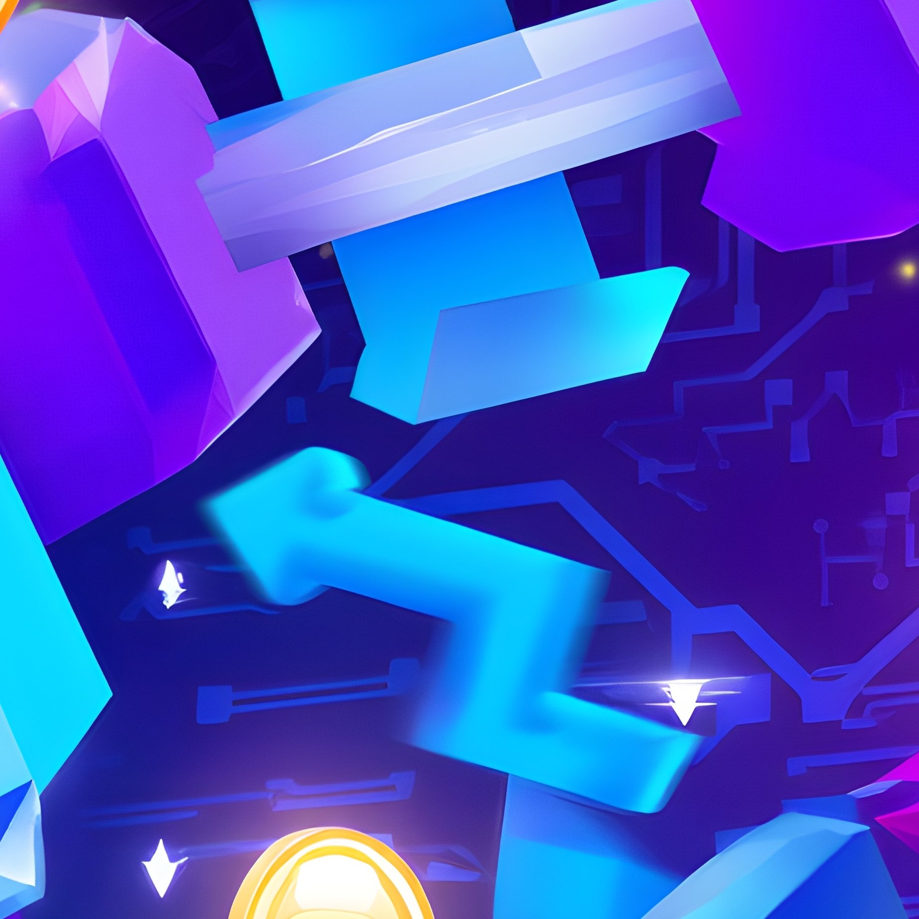 Crypto Blockchain Abstract Concept - Full Resolution Quality Preview