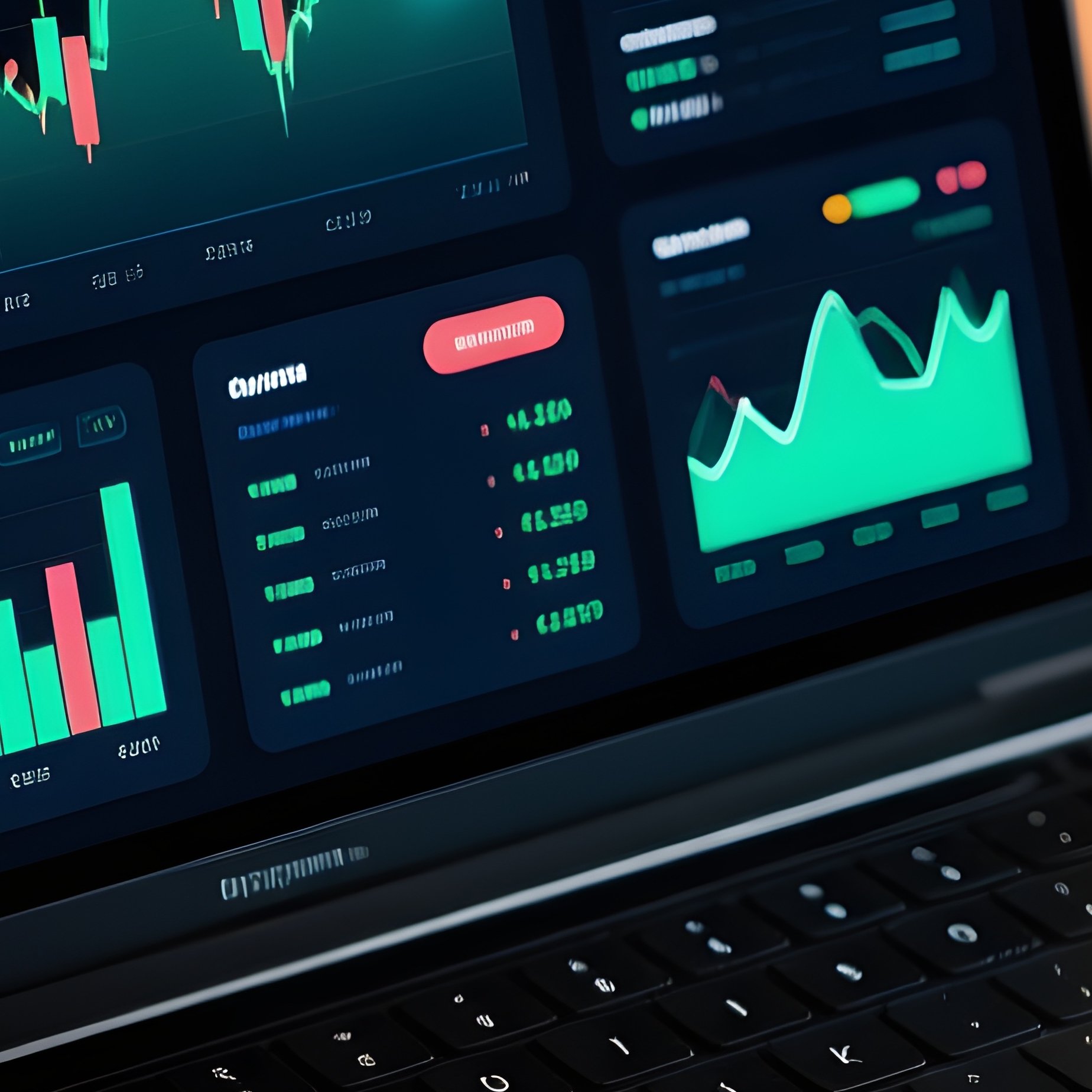 Crypto Dashboard On Laptop - Full Resolution Quality Preview