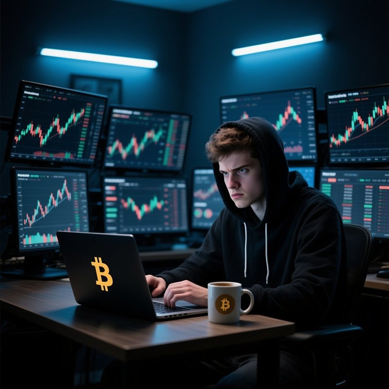 Crypto Trader At Monitor