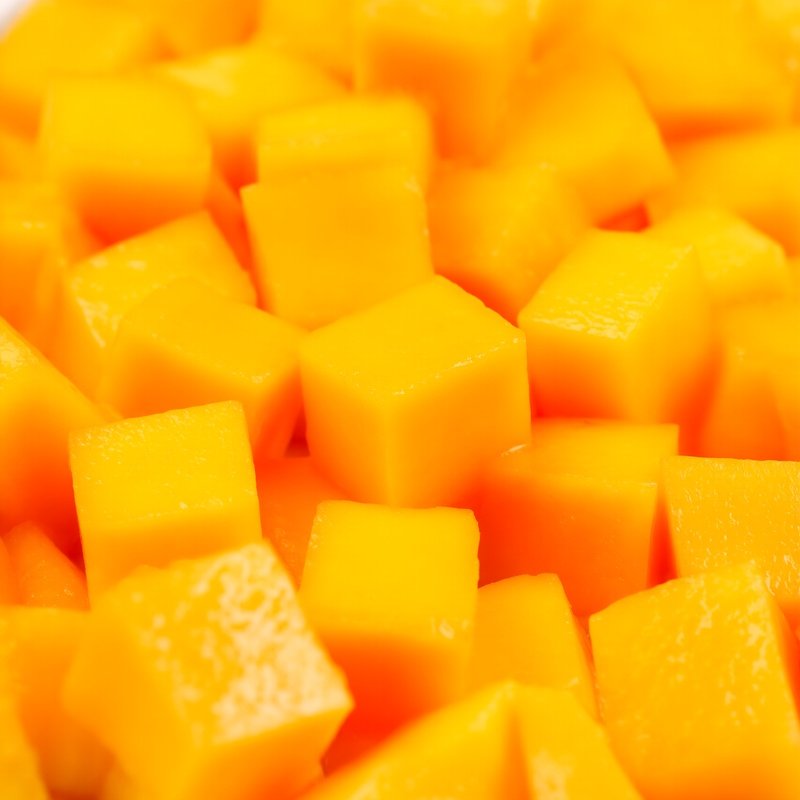 Cubed Pieces Of Mango Mango Fruit