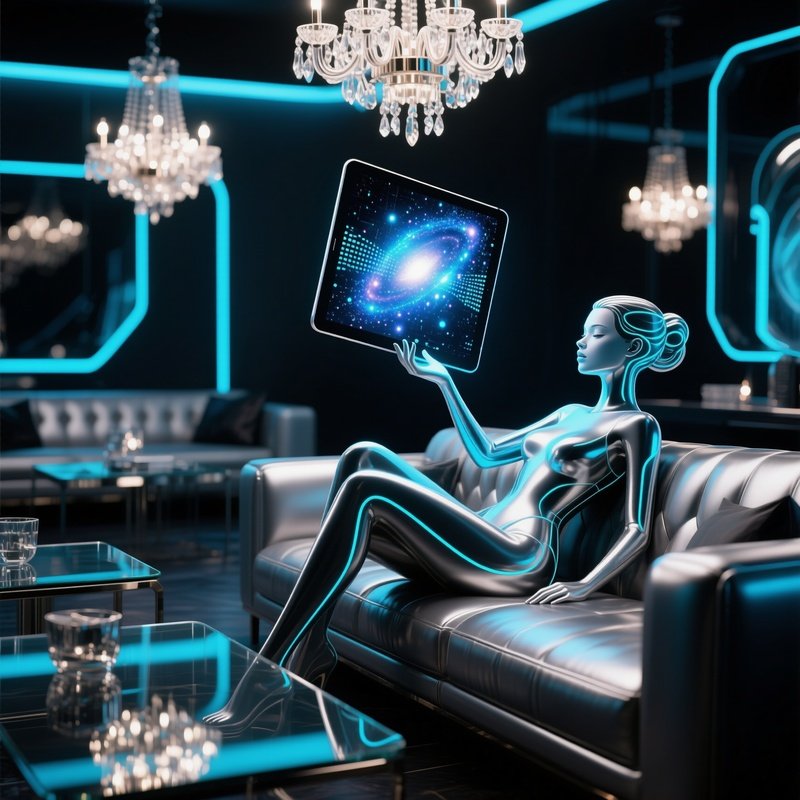 Curvy Pop Up Girl In Corporate Lounge