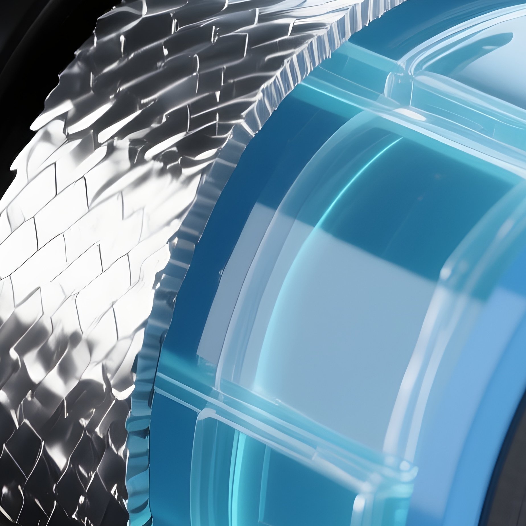 Cut Open Lithium Ion Battery Showing Rolled Anode Cathode Foils - Full Resolution Quality Preview