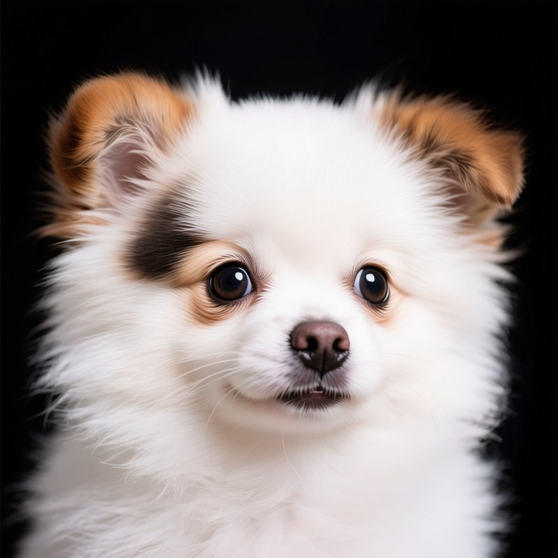 Cute Pomeranian Puppy Portrait