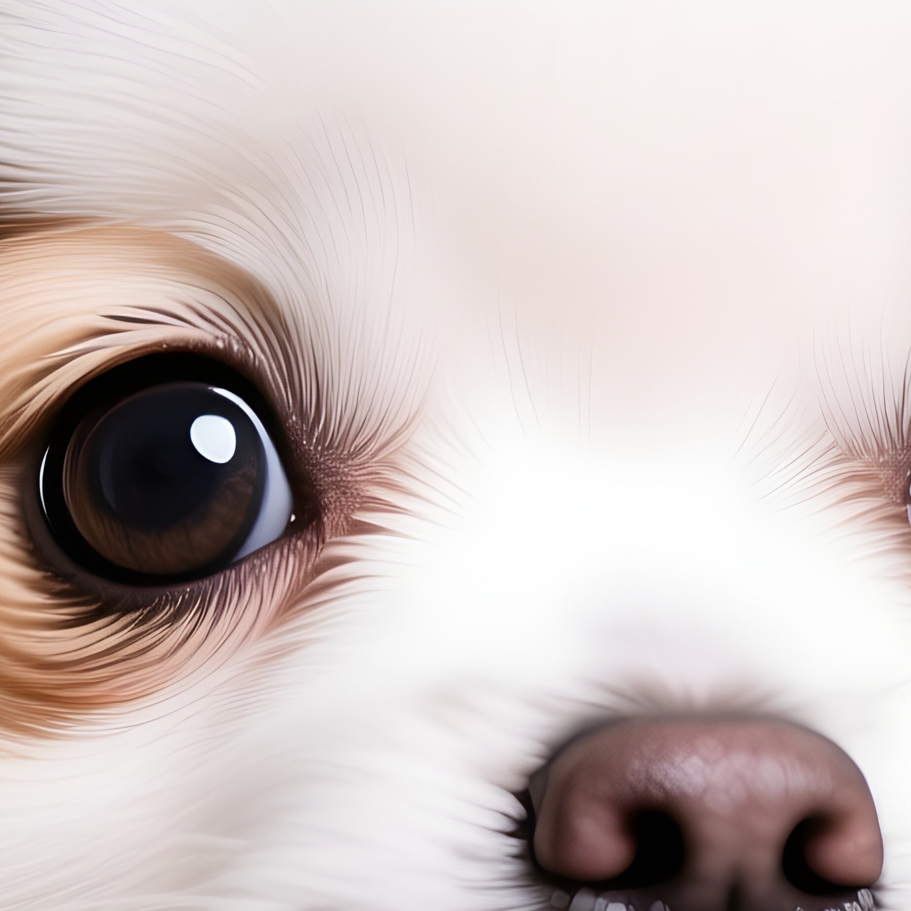 Cute Pomeranian Puppy Portrait - Full Resolution Quality Preview