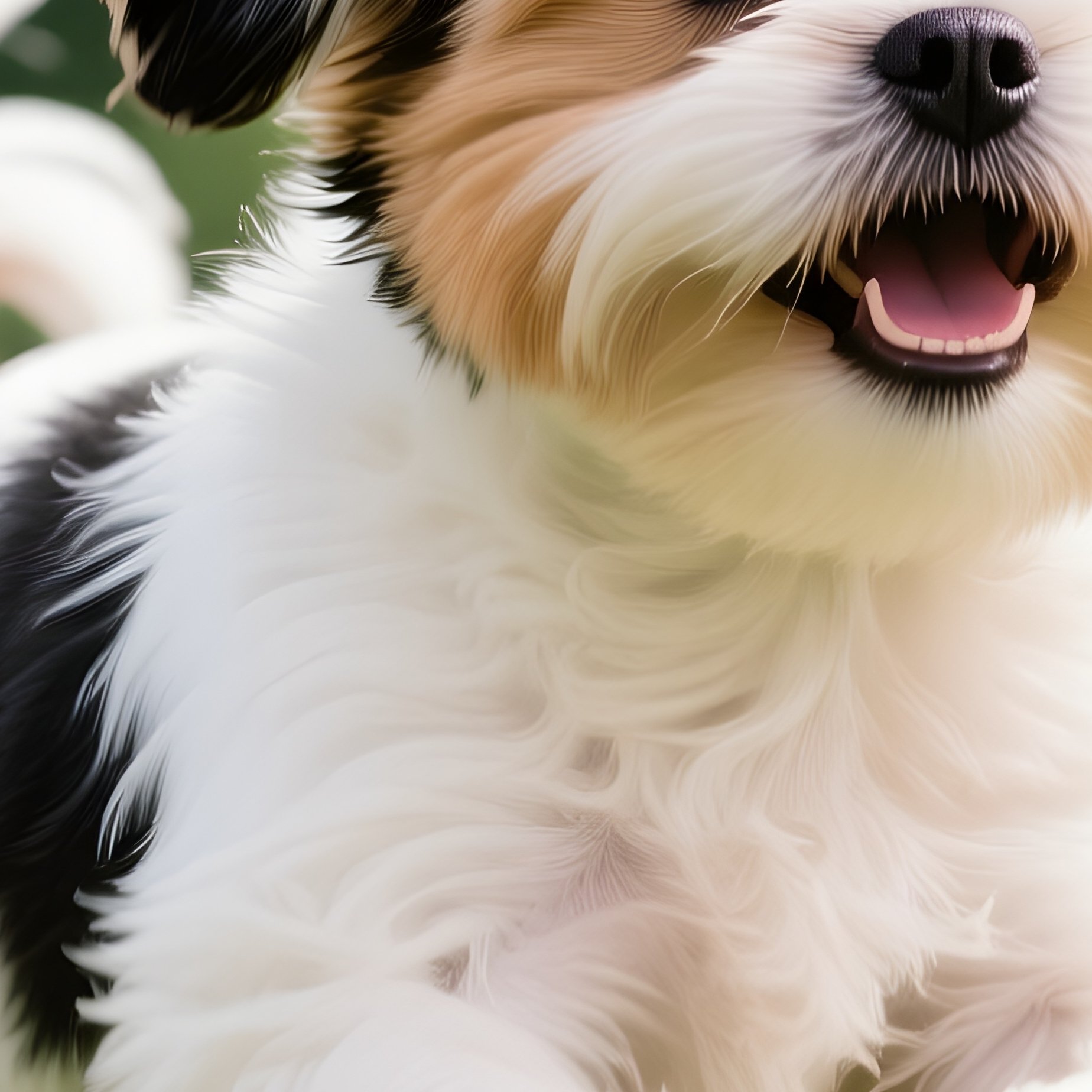 Cute Puppy Shih Tzu Playing Outdoors - Full Resolution Quality Preview