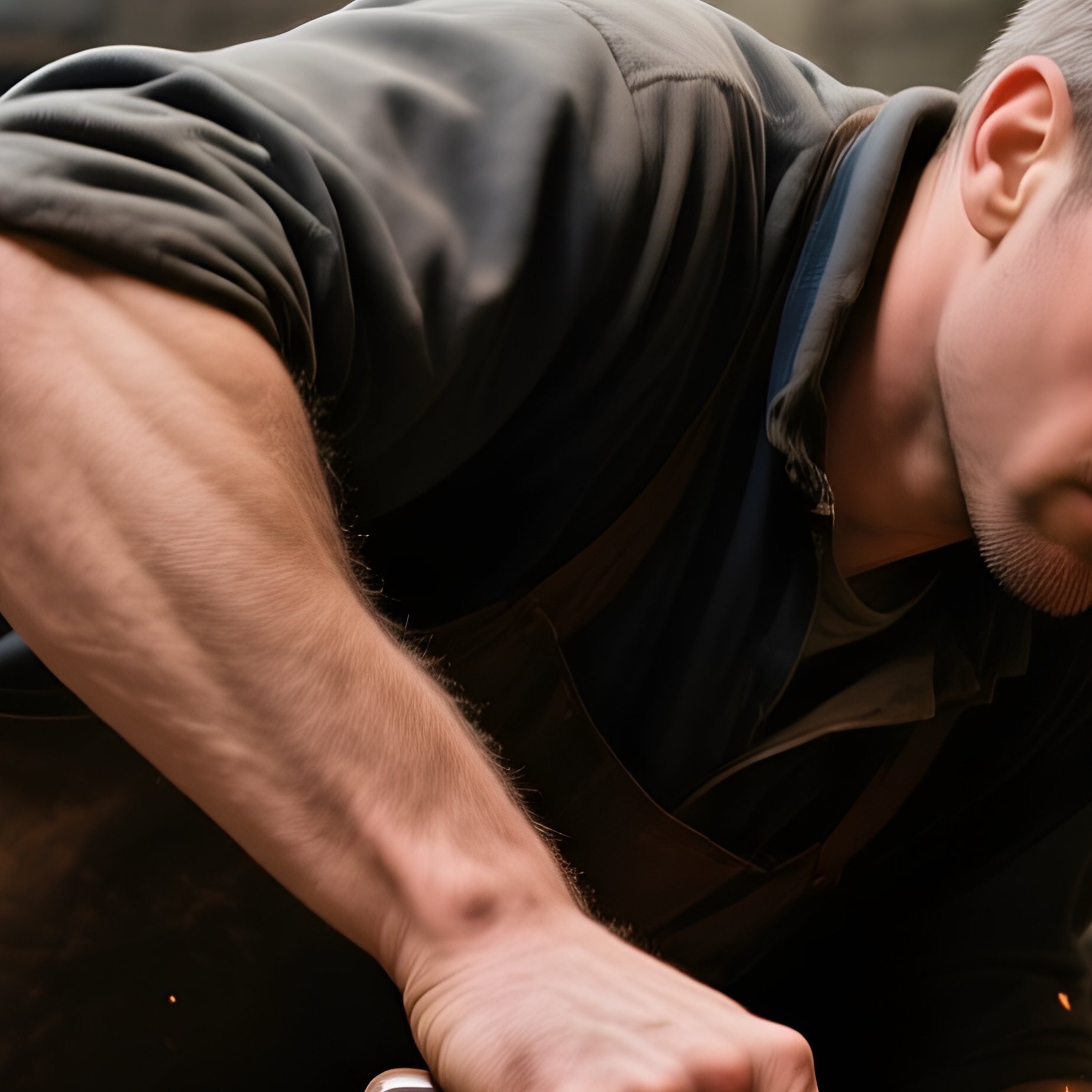 Cutlery Grinding Sheffield Grinder On Grinding Wheel - Full Resolution Quality Preview