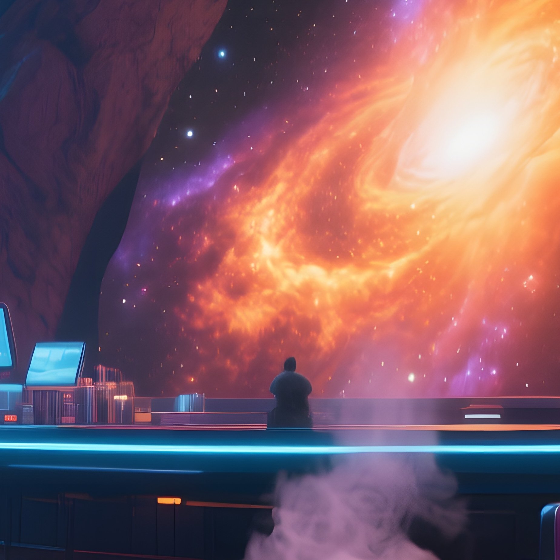 Cyber Cafe In Space Rock Cavern - Full Resolution Quality Preview