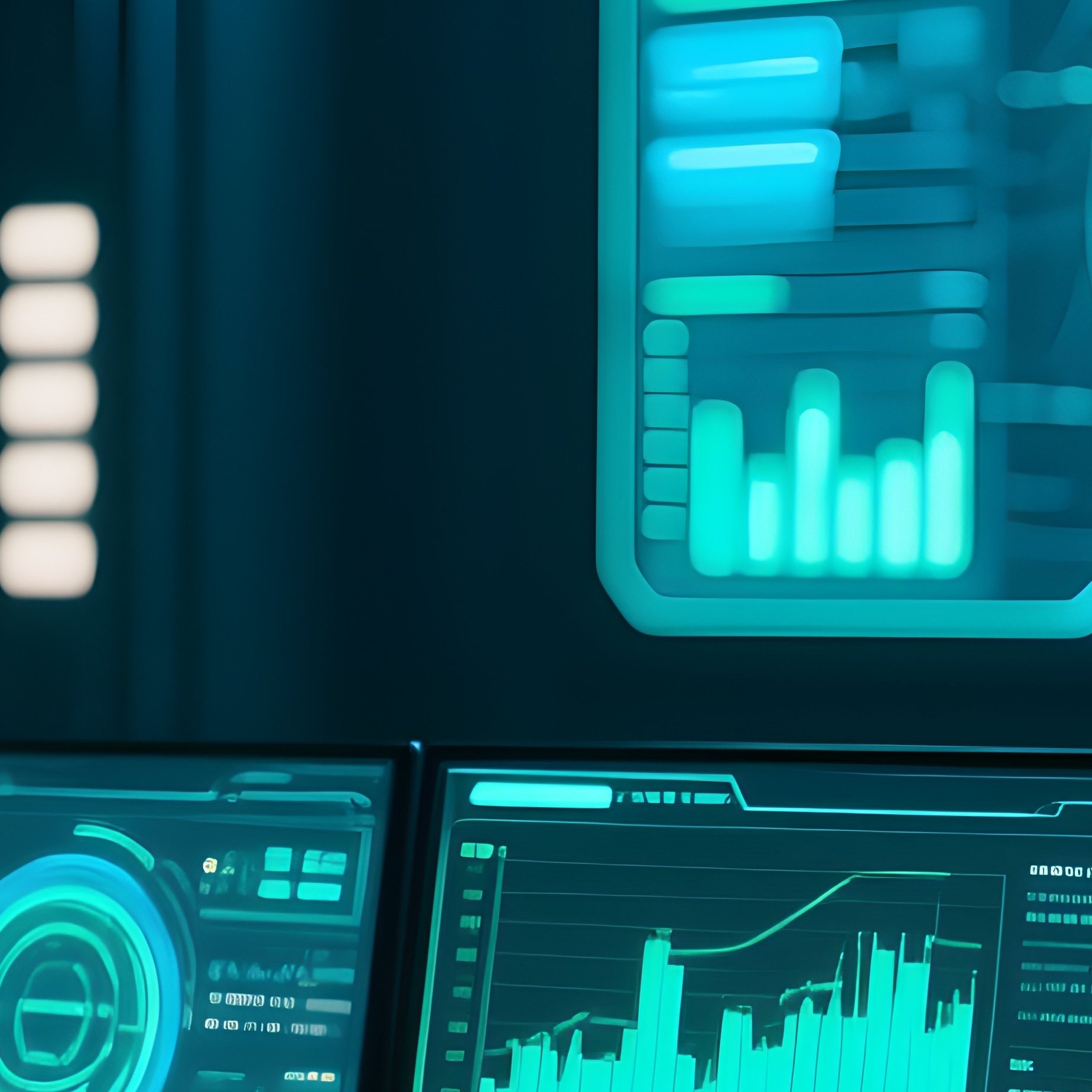 Cyber Operations Center Dark Monitors Scifi - Full Resolution Quality Preview