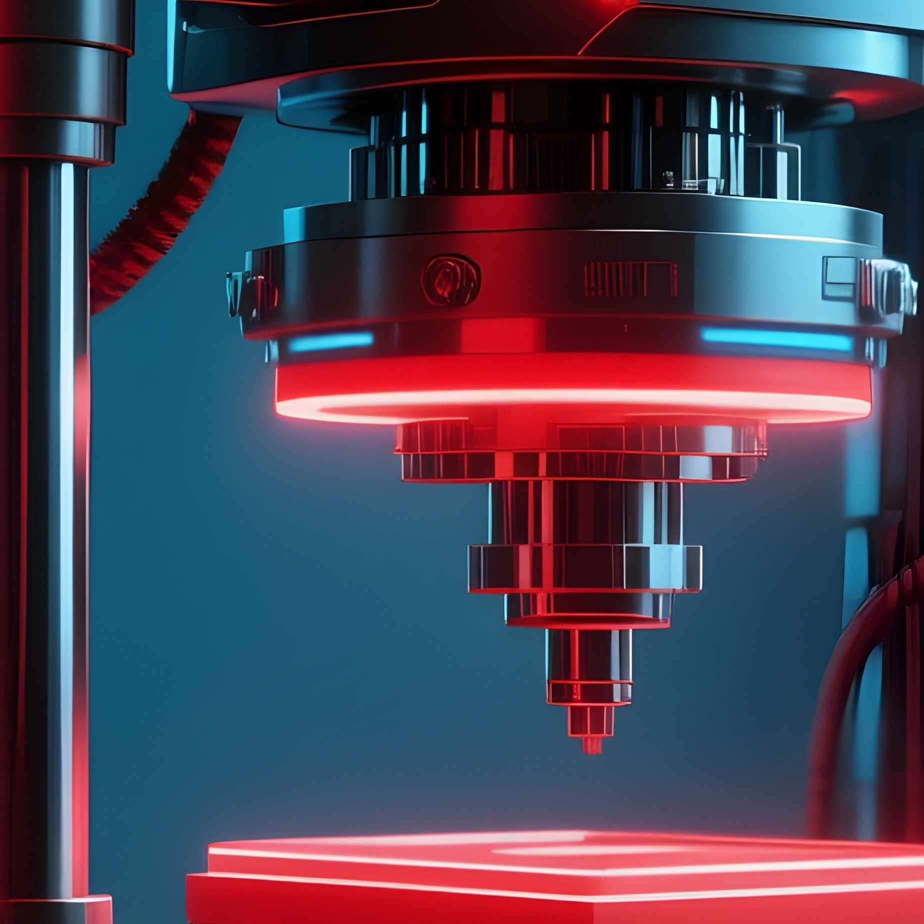 Cybernetic Industrial Press Machine - Full Resolution Quality Preview