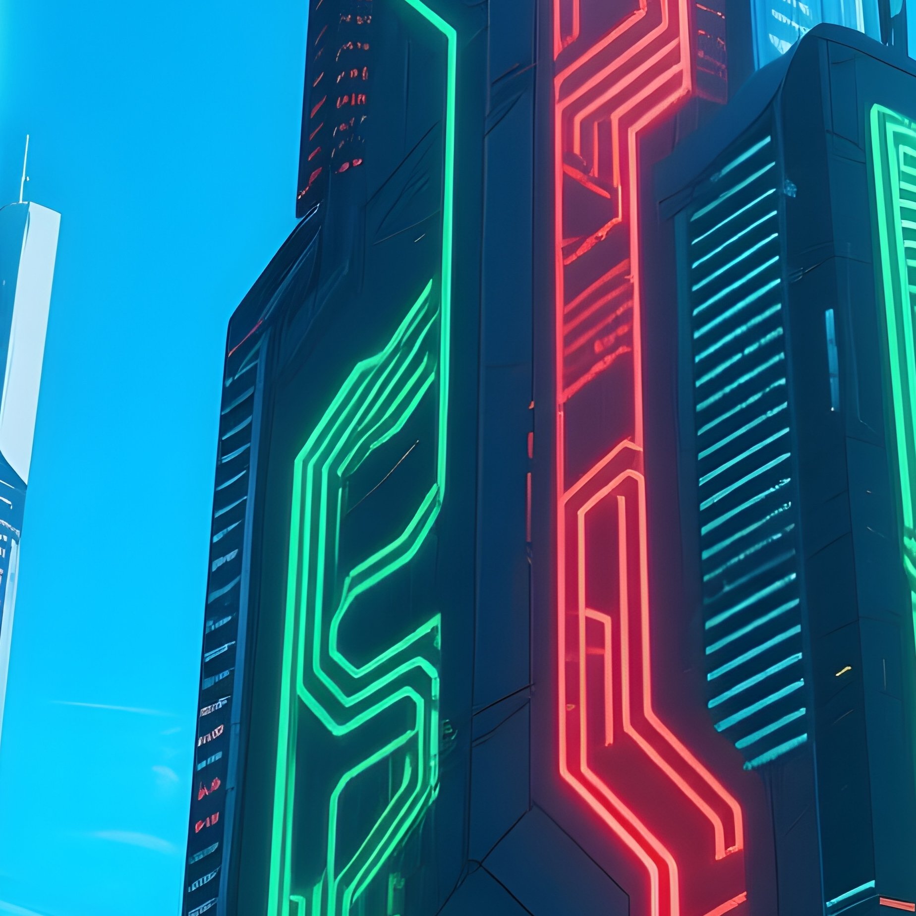 Cybernetic Skyscrapers Science Fiction - Full Resolution Quality Preview