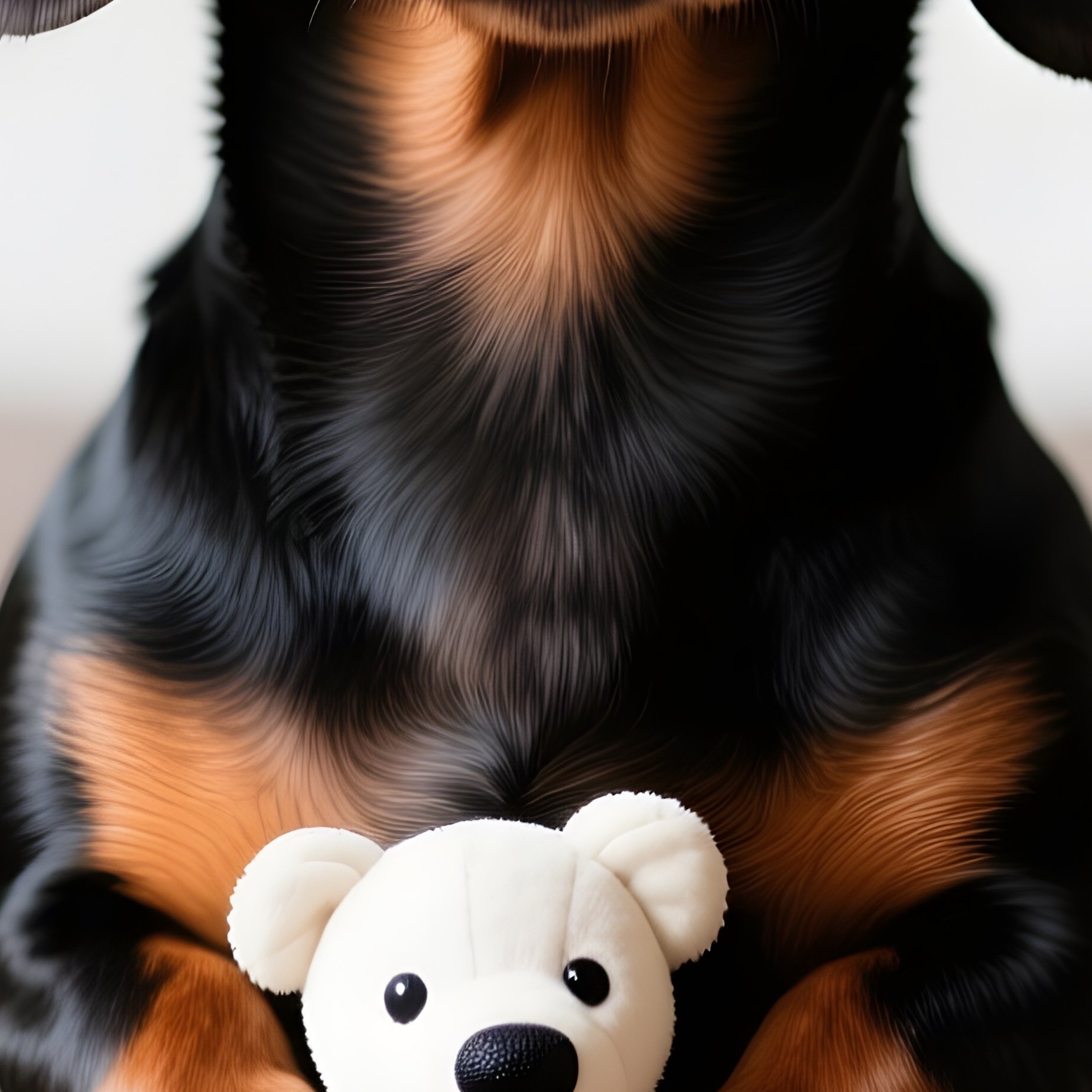 Dachshund Posing With Toy On Sofa - Full Resolution Quality Preview