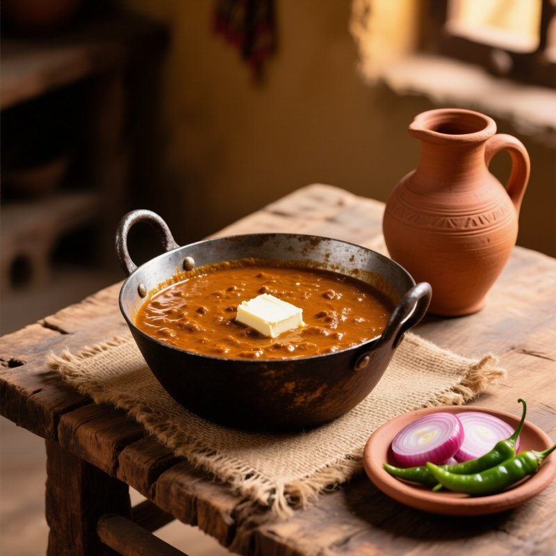 Dal Makhani Creamy Black Lentils In Iron Pot