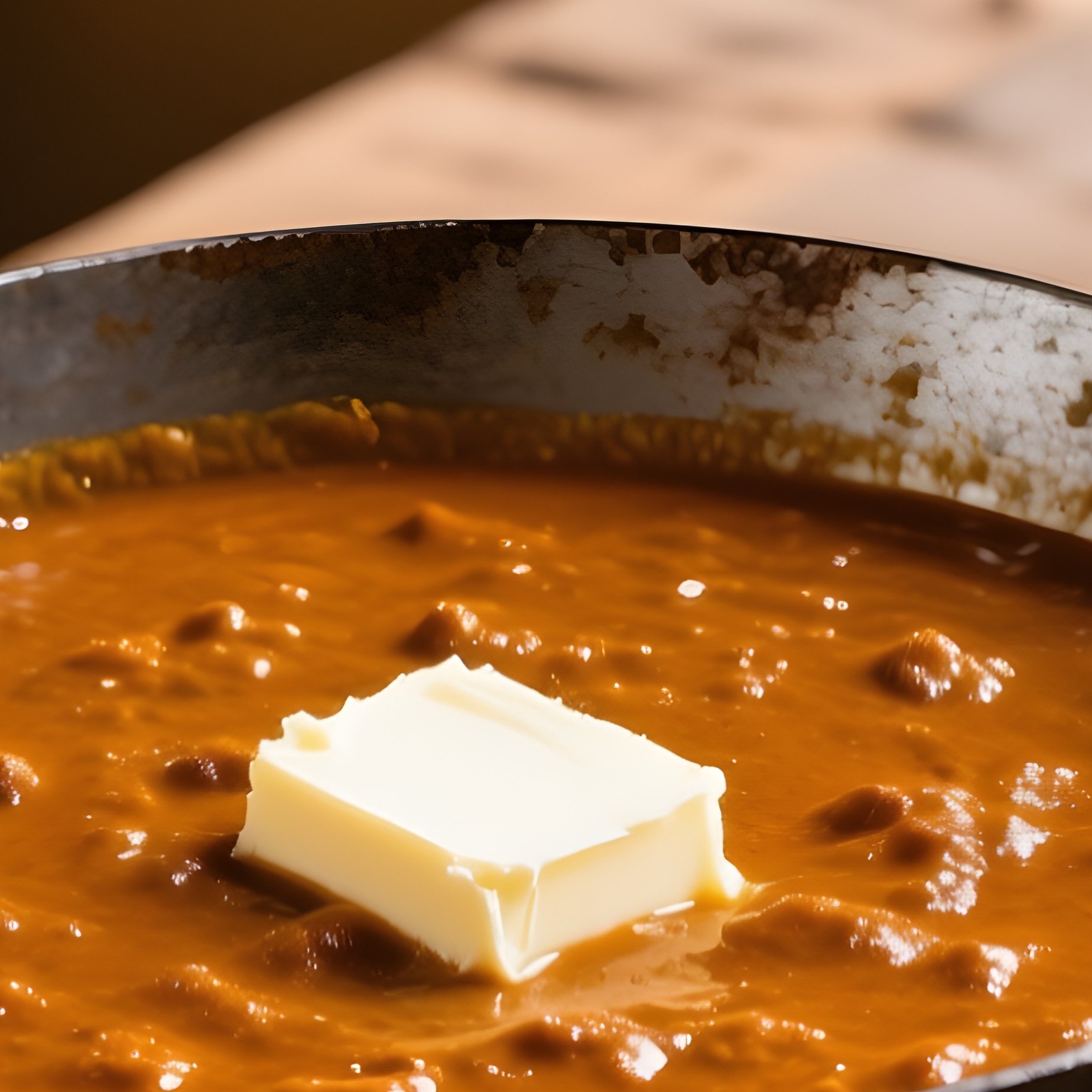 Dal Makhani Creamy Black Lentils In Iron Pot - Full Resolution Quality Preview