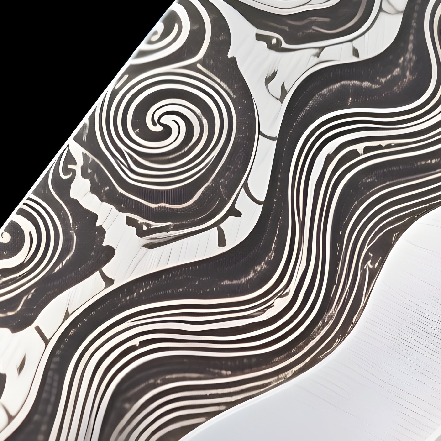 Damascus Steel Knife Blade Close Up - Full Resolution Quality Preview