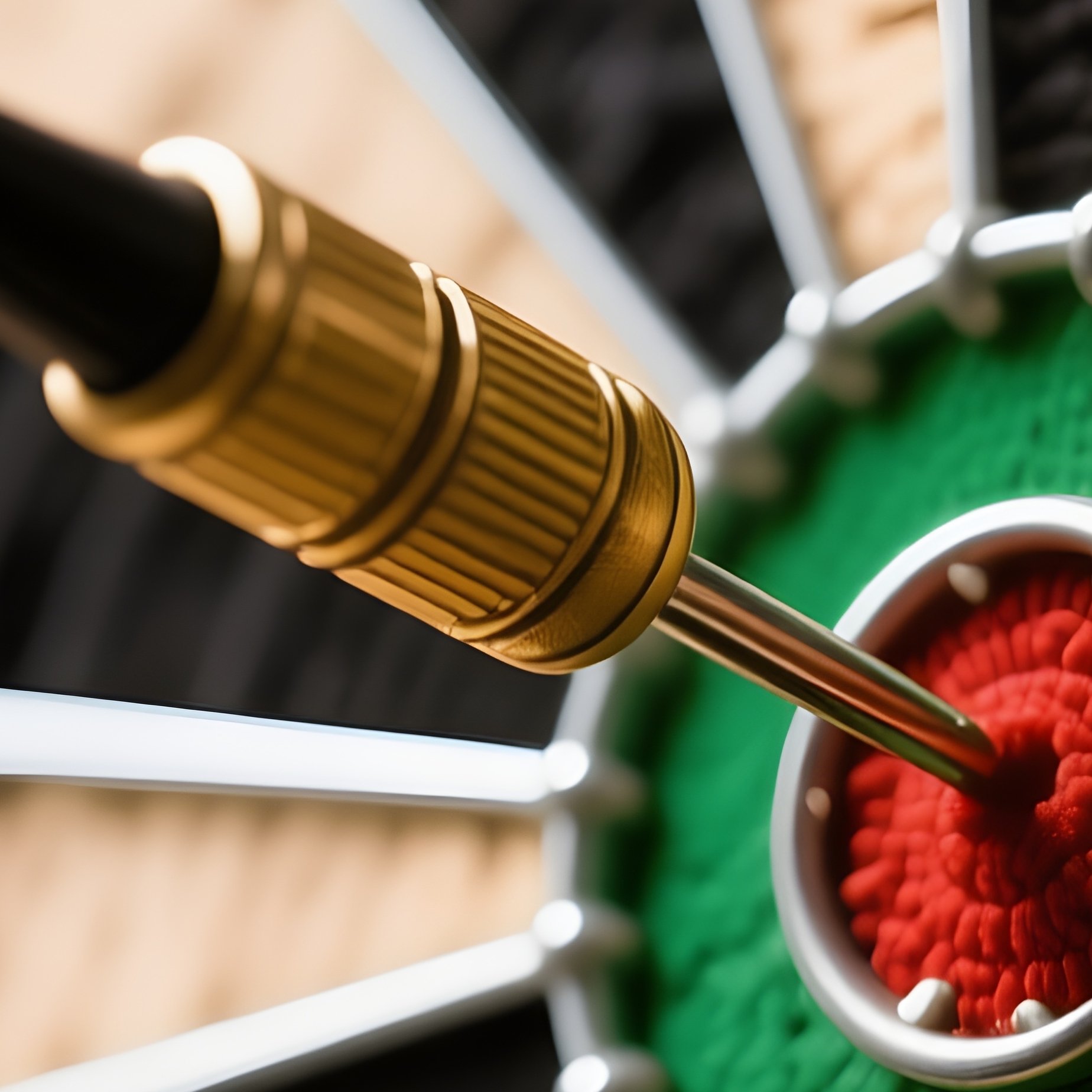 Dartboard: A Close Up Of A Dart Hitting The Exact Center Of A Cork Bullseye, Split Second Freeze Frame, Symbolizing Precision And Hitting Targets. - Full Resolution Quality Preview