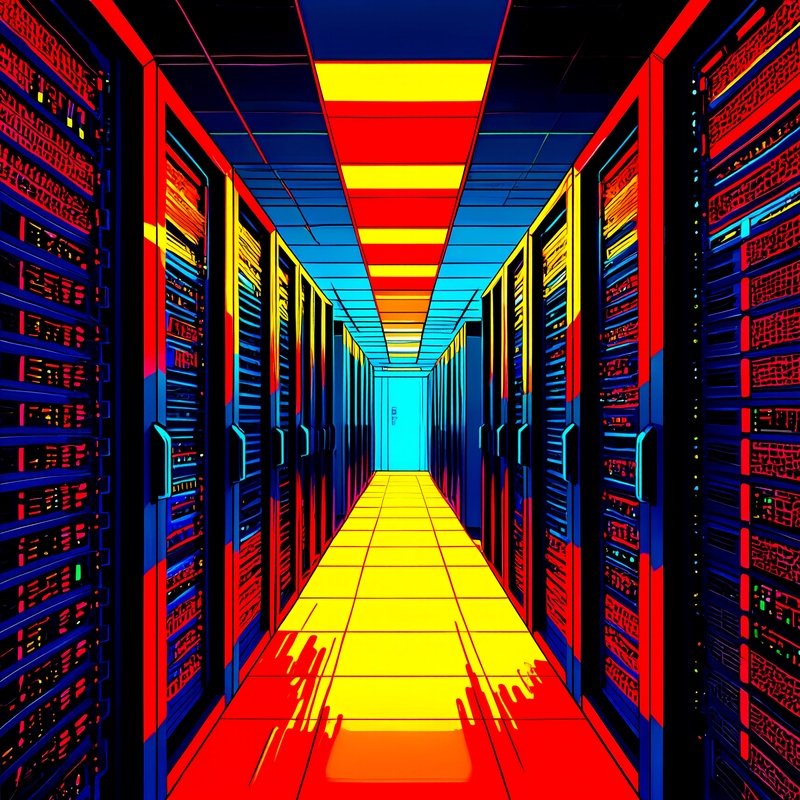 Data Center Corridor Digital Art