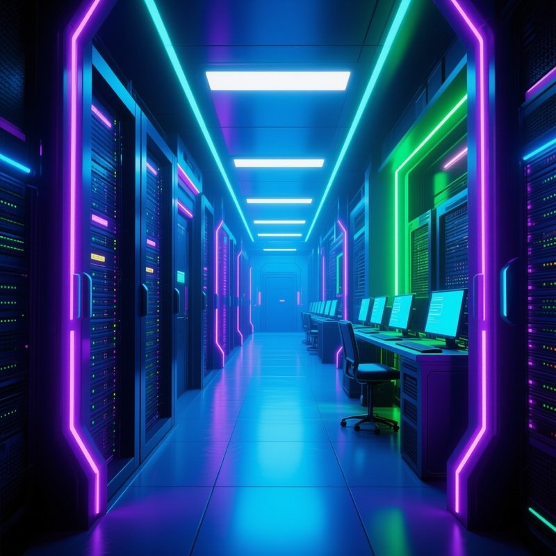 Data Center Hallway Science Fiction