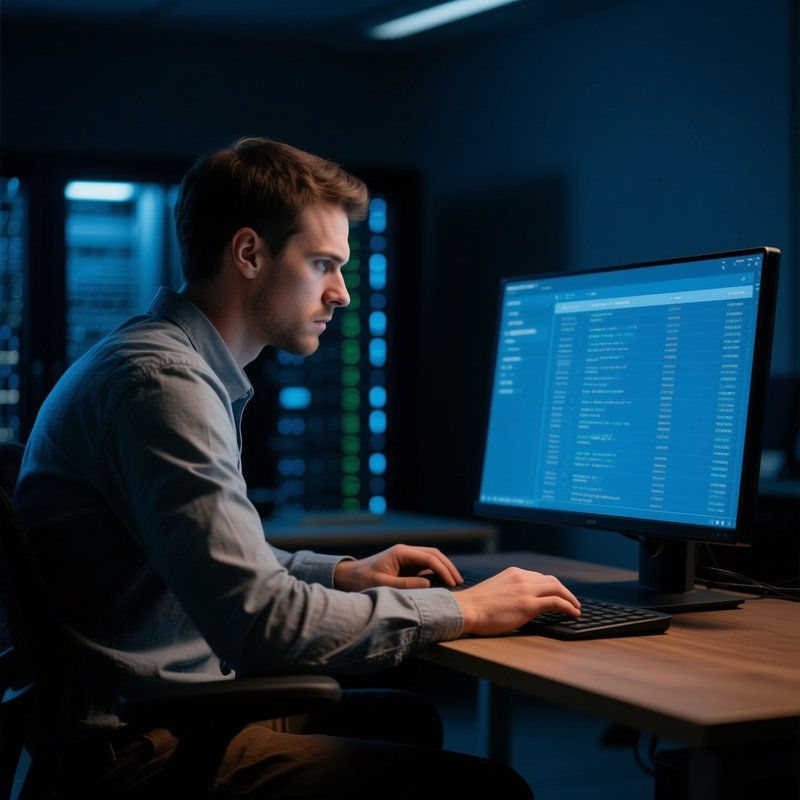 Database Administrator Checking Logs