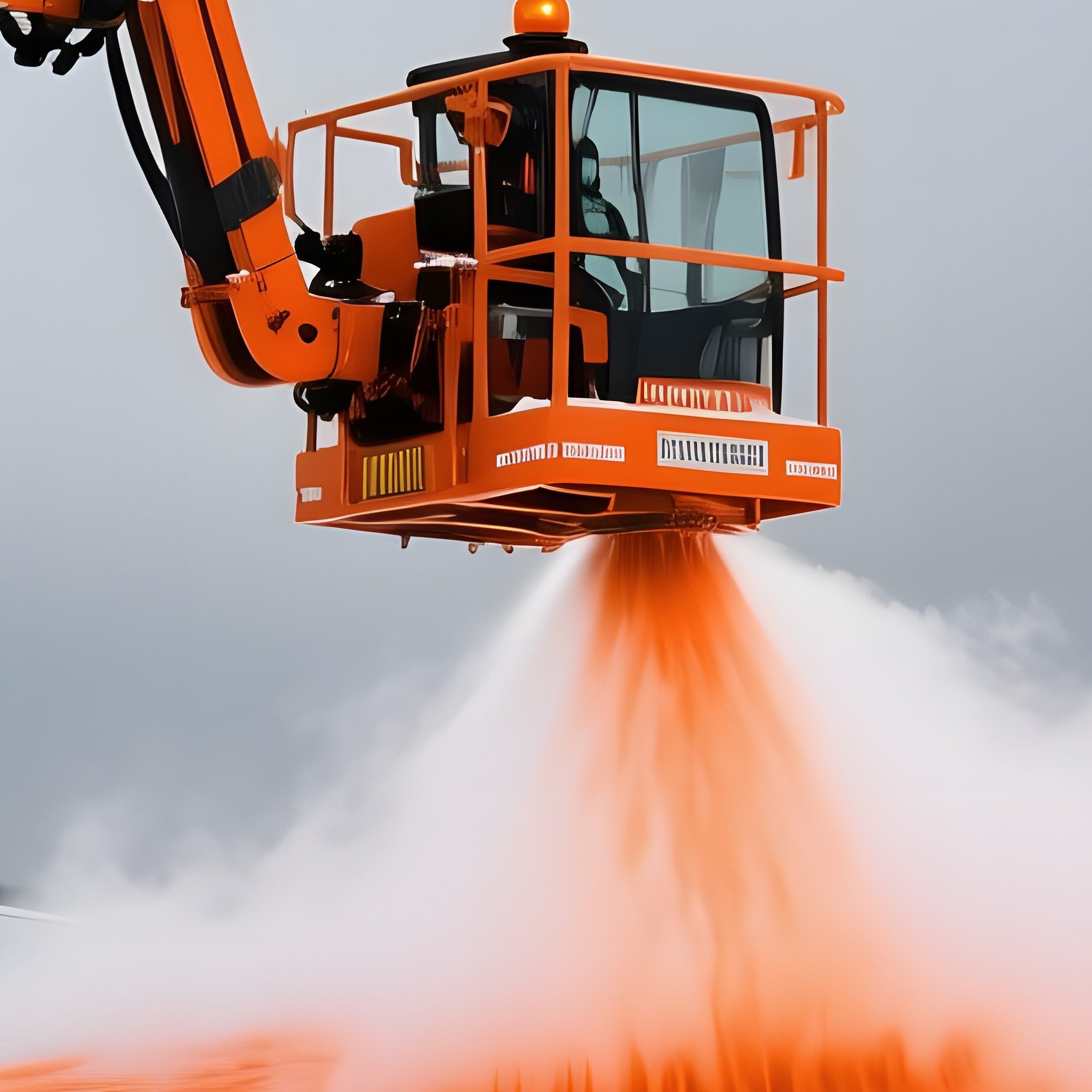 De Icing Operations Cherry Picker Airbus A320 Snowy Day - Full Resolution Quality Preview