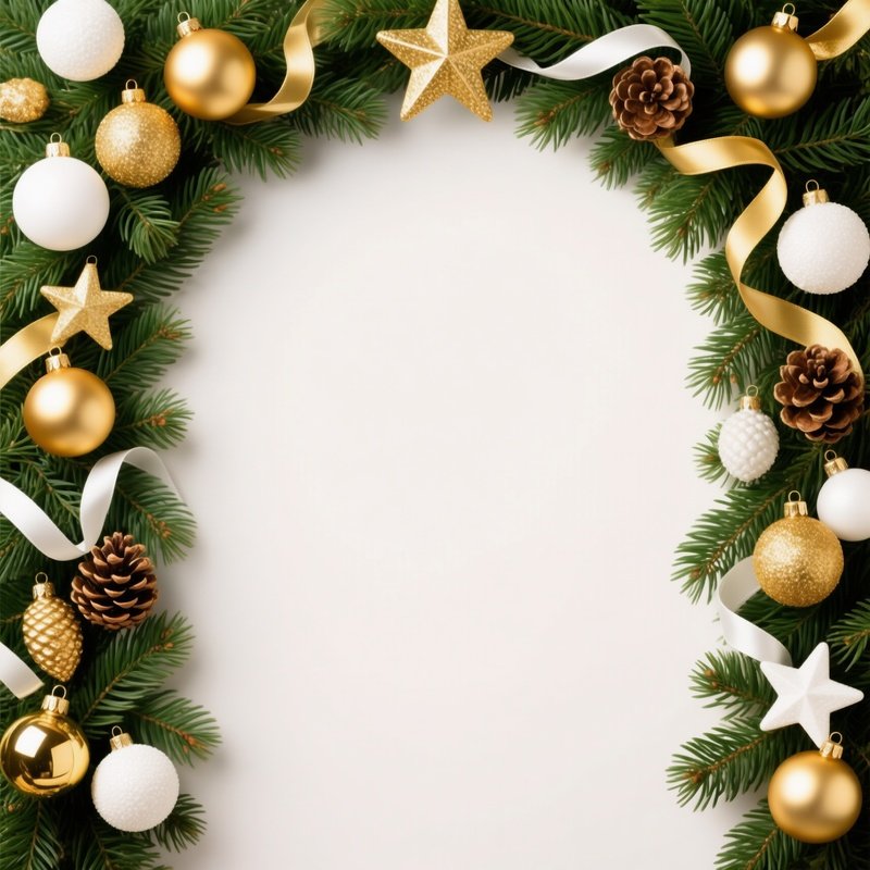 Decorative Christmas Garland Frame Christmas Decorations