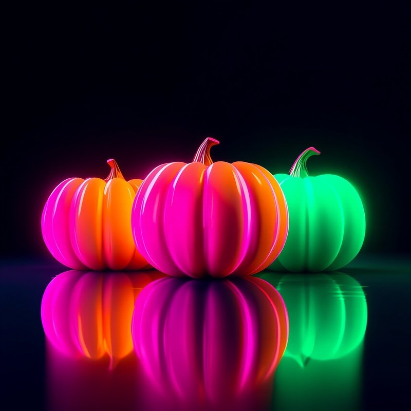 Decorative Pumpkins Pumpkins Neon