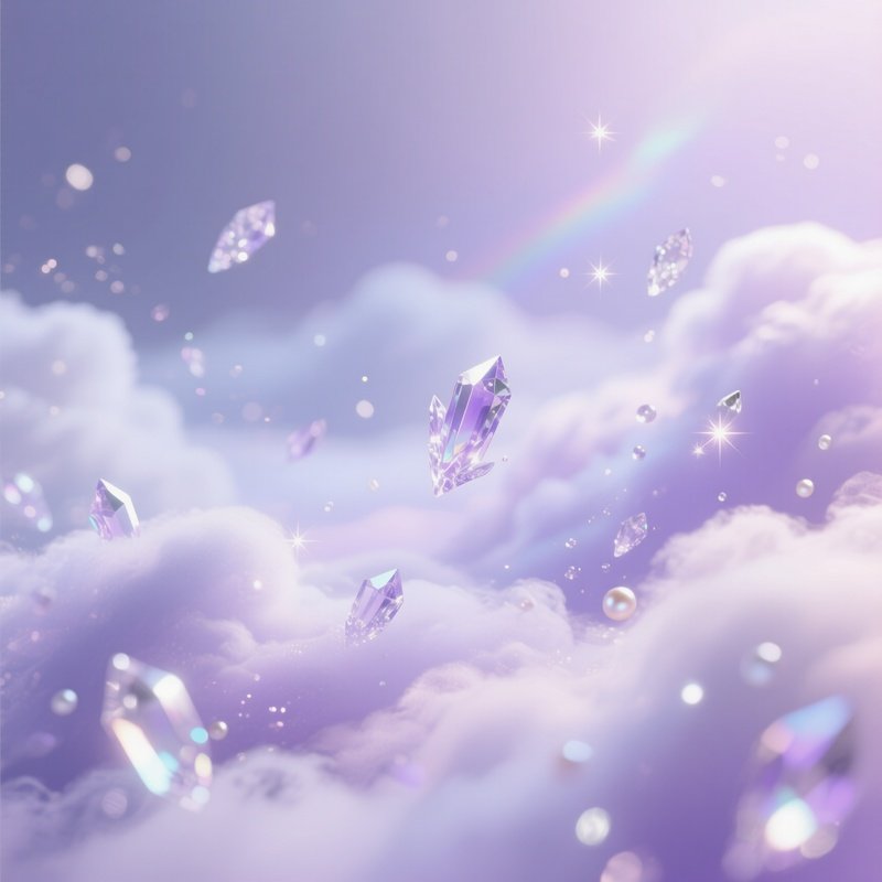 Deep Copepod Tiny Crystal Sparks Drifting In Clouds