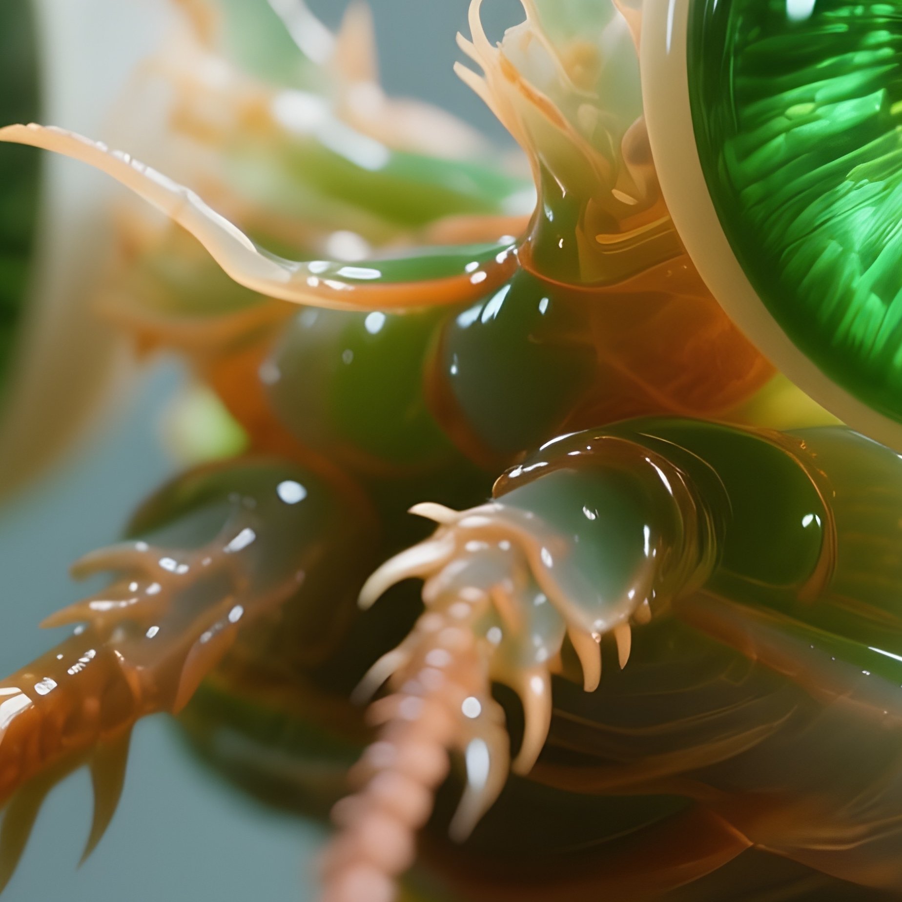 Deep Mantis Shrimp – Large Glowing Green Spherical Eyes. - Full Resolution Quality Preview
