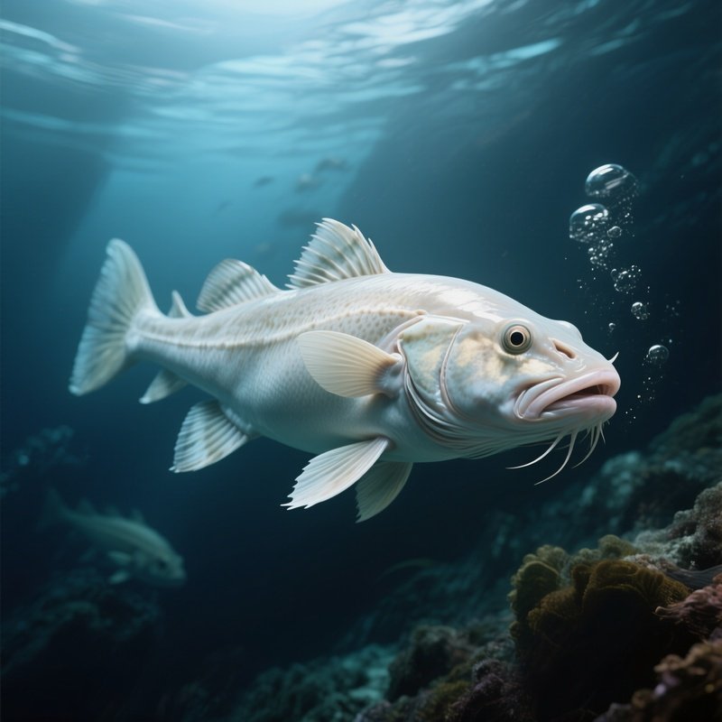 Deep Sea Cod – Pale Waxy Skin And Slow Drifting Movements.