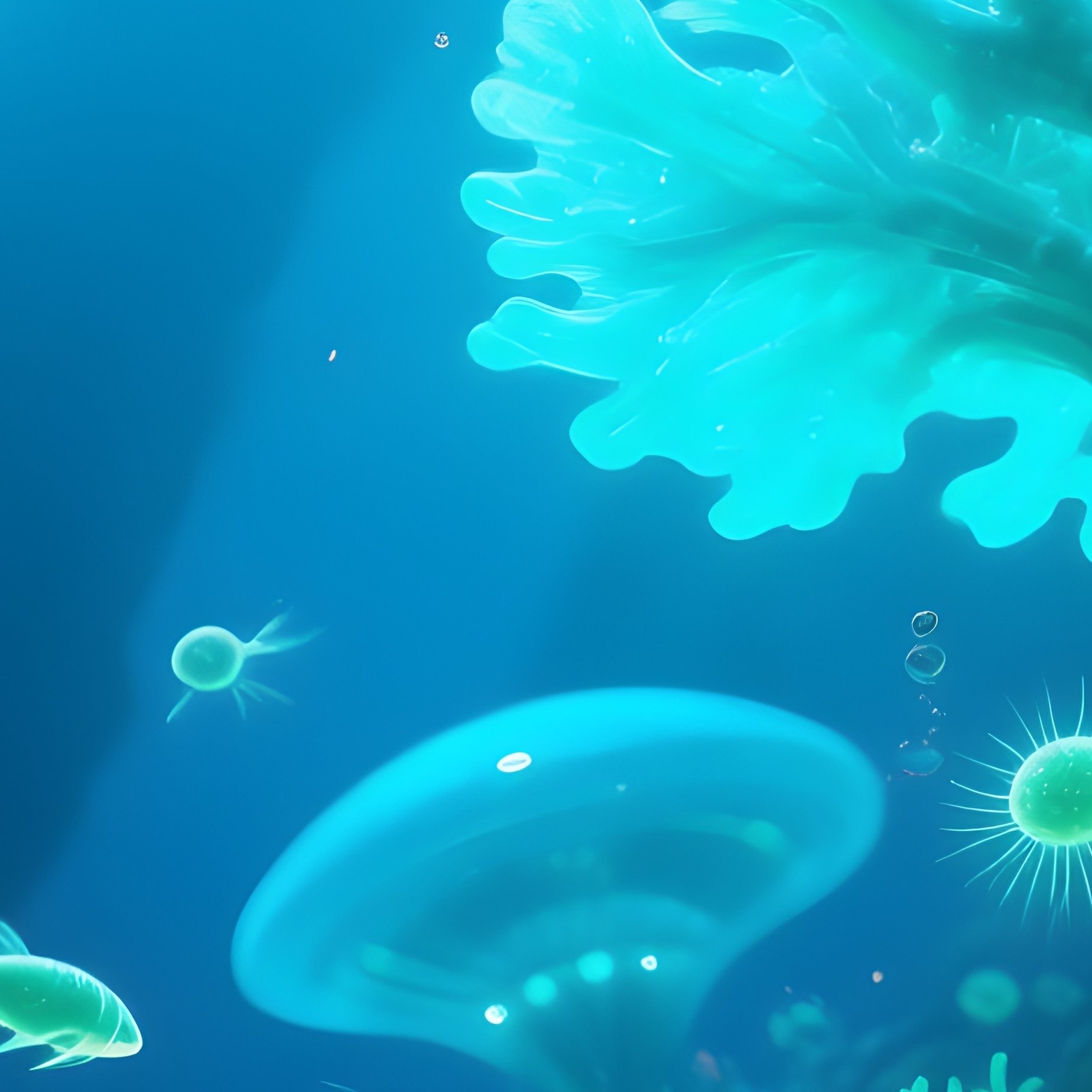 Deep Sea Coral Garden Science Fiction - Full Resolution Quality Preview