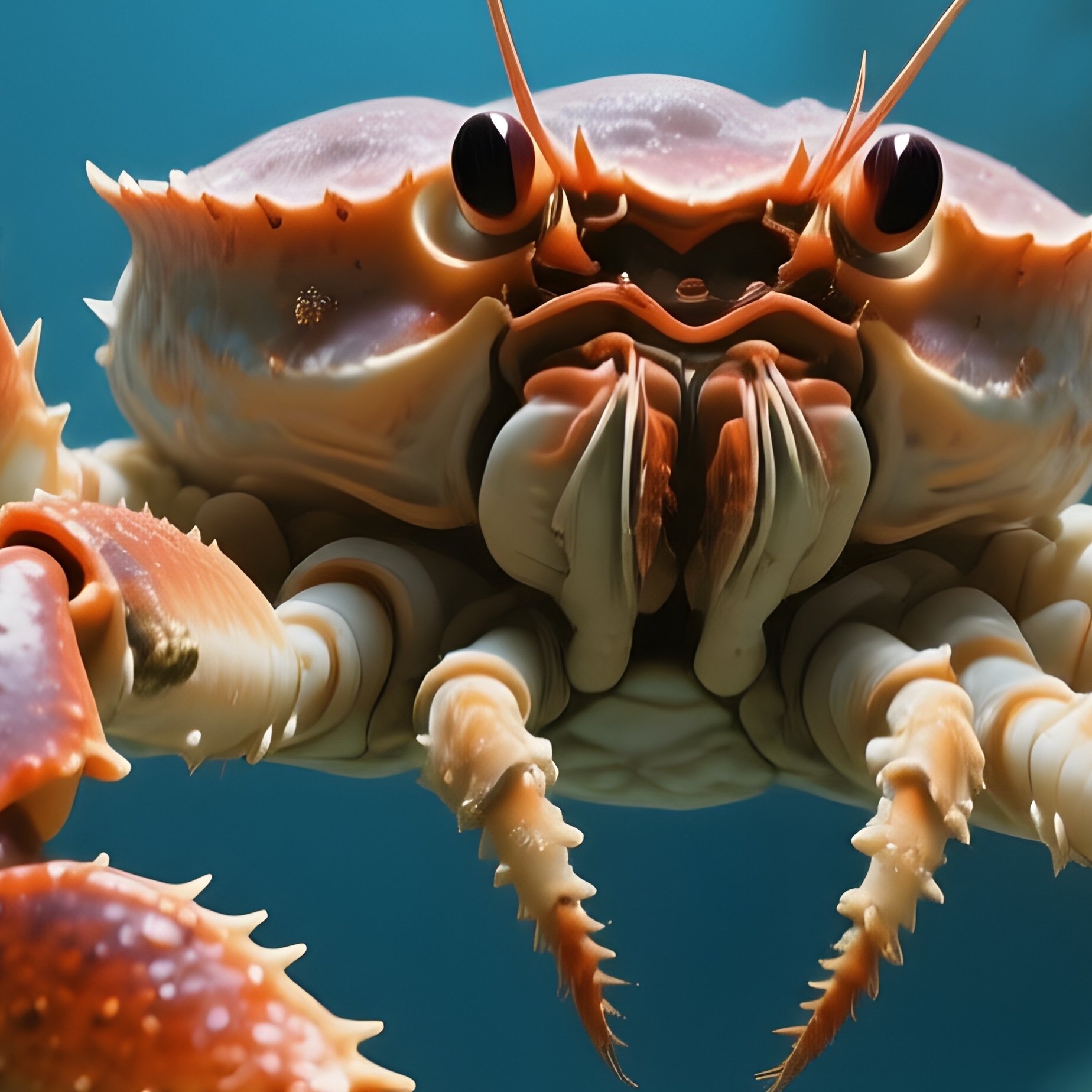 Deep Sea Spider Crab – Long Spindly Legs With Barnacle Crusts. - Full Resolution Quality Preview