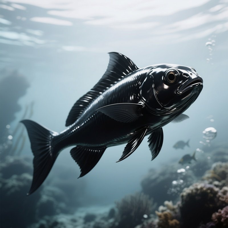 Deepwater Lancerfish – Slim Body Shimmering Like Black Chrome.