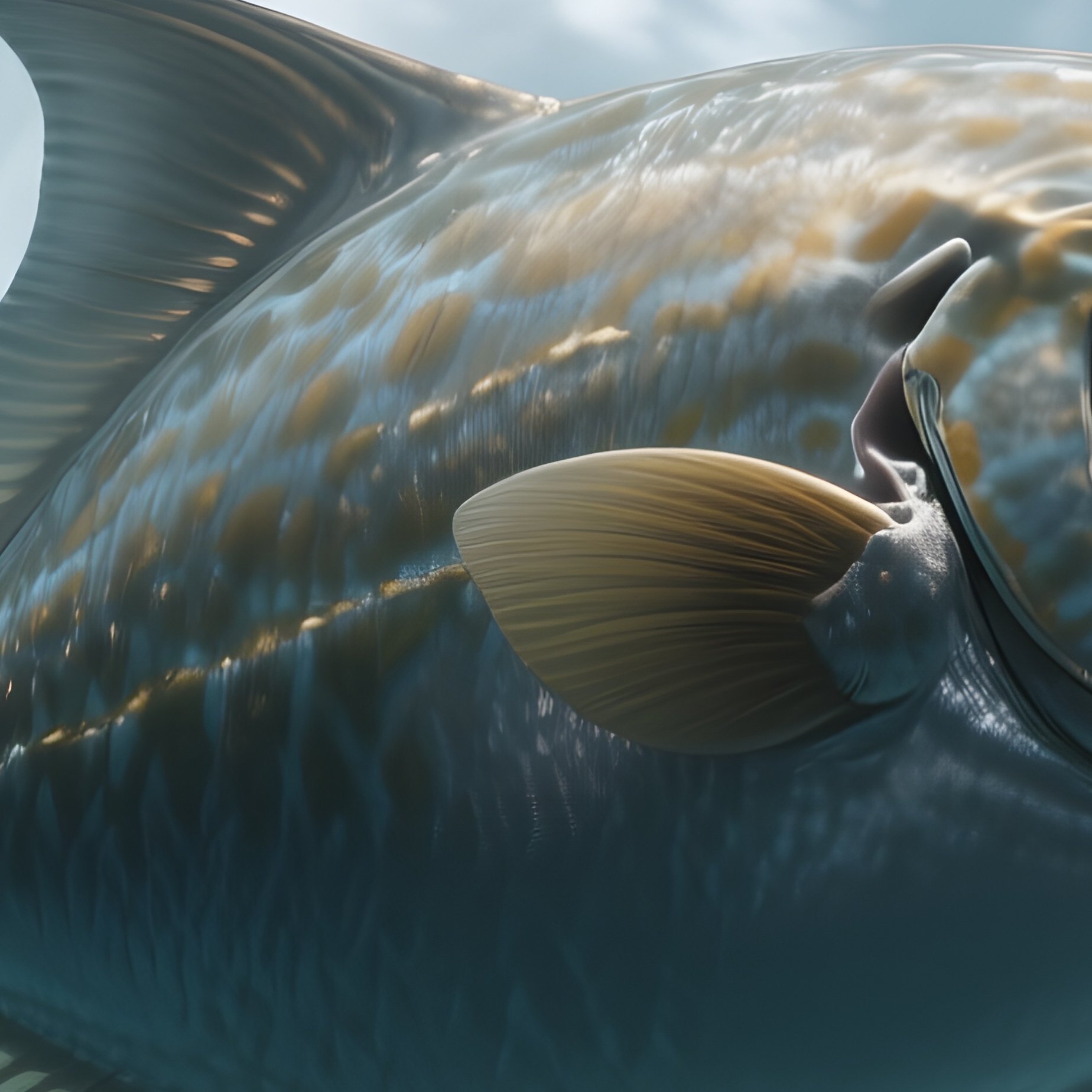 Deepwater Sunfish – Wide Pale Disc Drifting Like A Submerged Moon. - Full Resolution Quality Preview