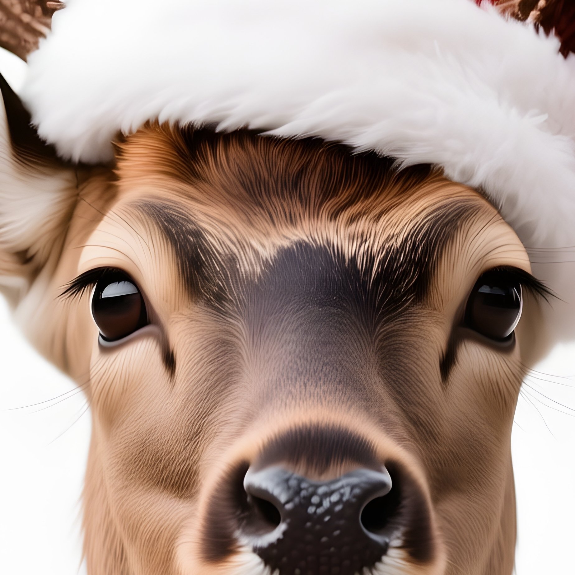Deer Wearing A Santa Hat Deer Santa Hat - Full Resolution Quality Preview