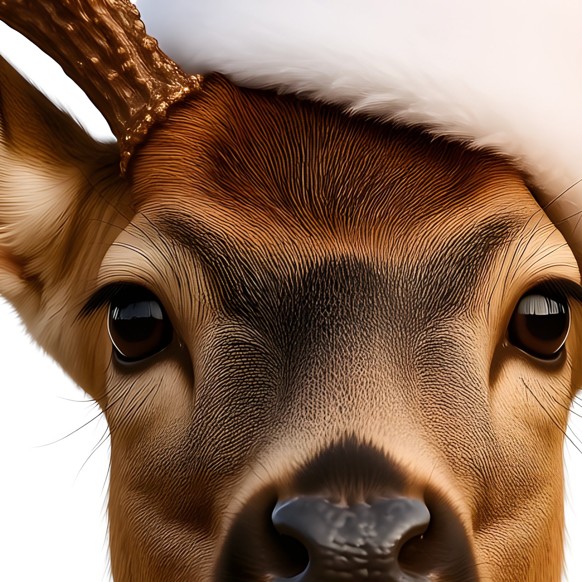 Deer Wearing A Santa Hat Deer Santa Hat - Full Resolution Quality Preview
