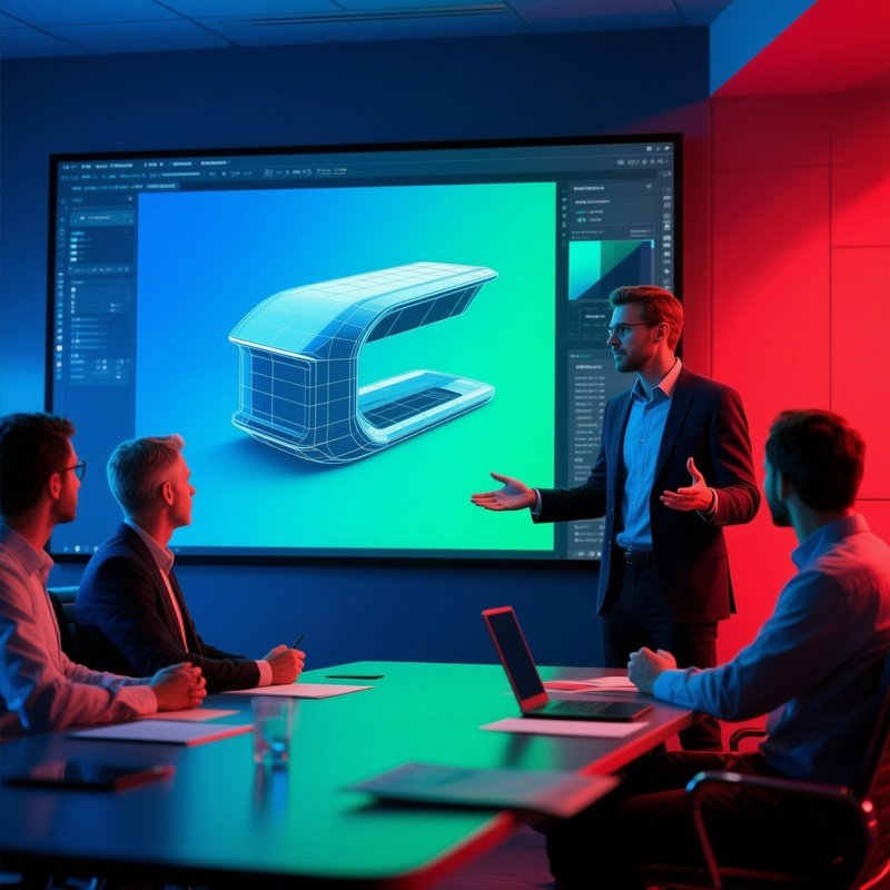 Designer Showing Prototype Digital